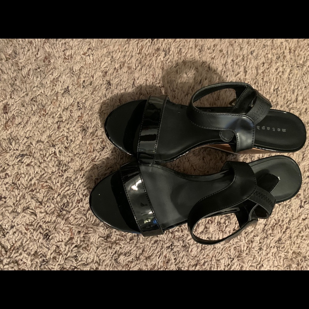 Women’s black wedge heels